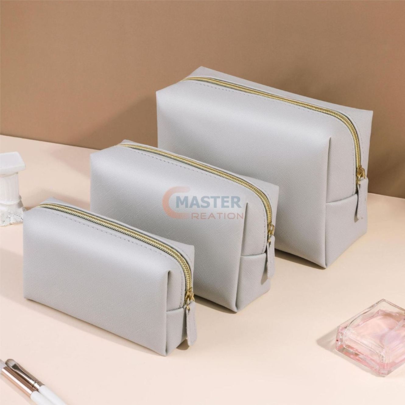 Silver Cosmetic Case