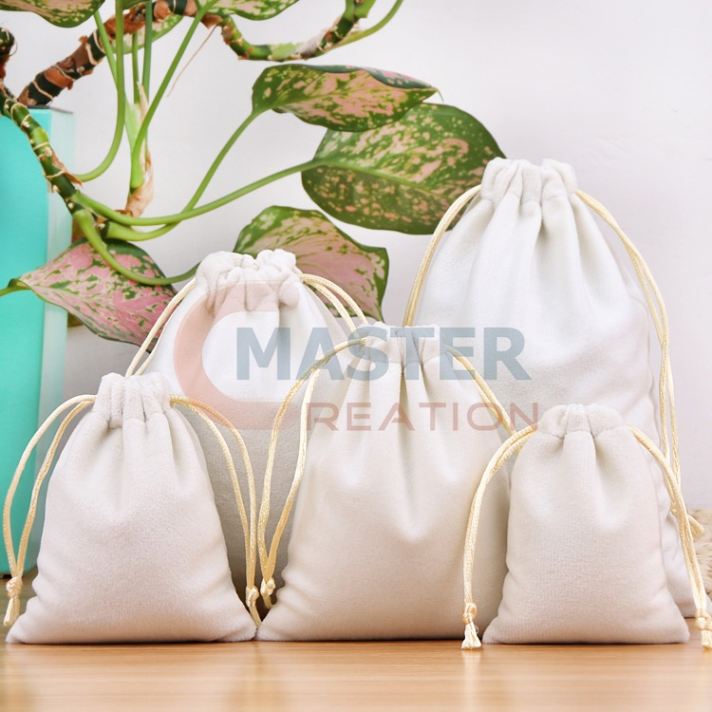 White Drawstring Bag