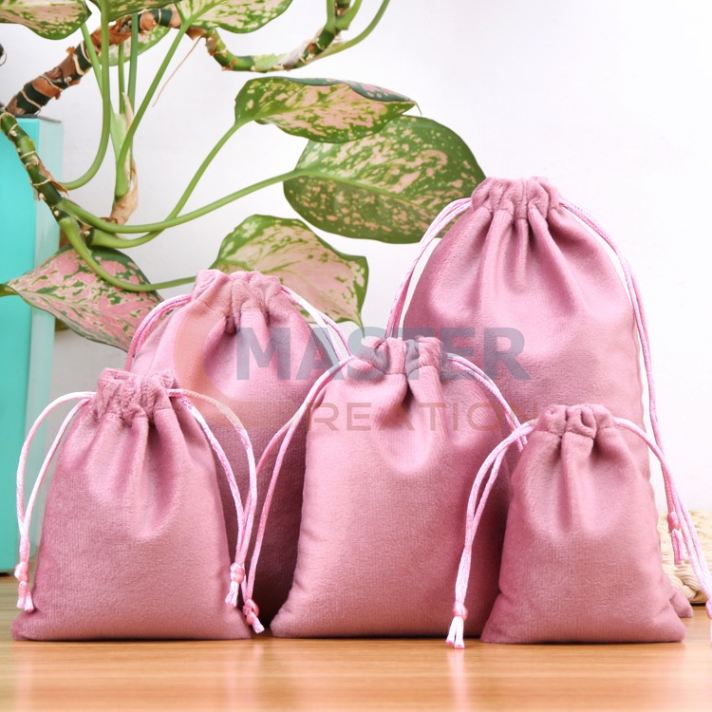 Pink Flannel Shrinking Bag