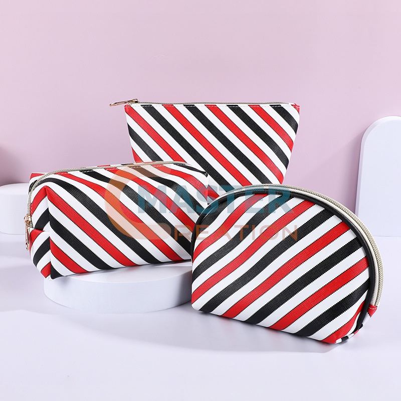 Striped Makeup Bag