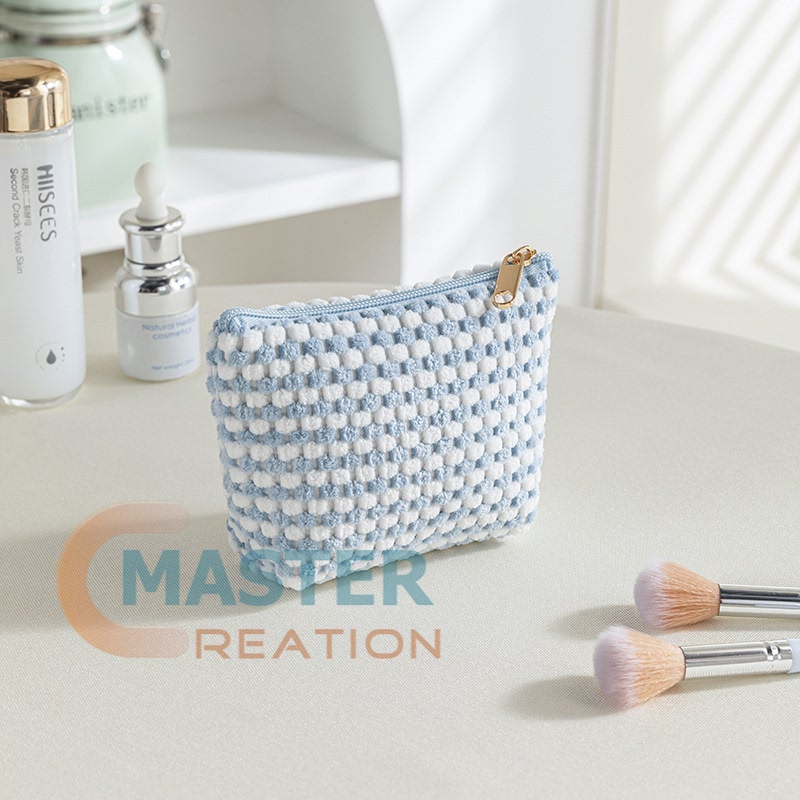 Woven Plaid Pouch