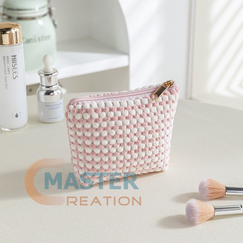 Checkered Cosmetic Bag