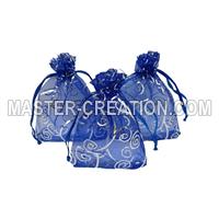 Blue Organza Bag