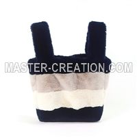 Striped Fur Bag