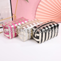 Striped Cosmetic Bag
