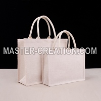Beige Burlap Tote