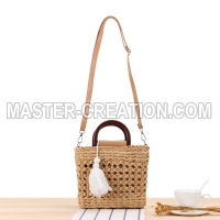 Straw Messenger Bag