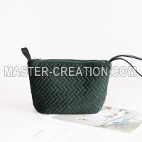 Waved Velvet Handbag